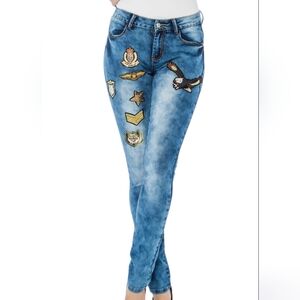 Military style patched Jeans. Junior size 7/8.